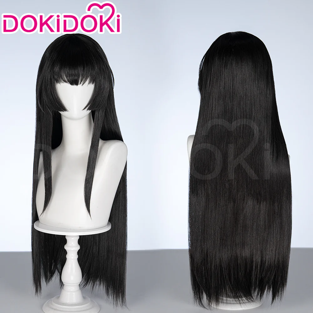 【Ready For Ship】DokiDoki Game BanG Dream! Girls Band Party! Cosplay Shirokane Rinko Wig Long Straight Black Hair Roselia