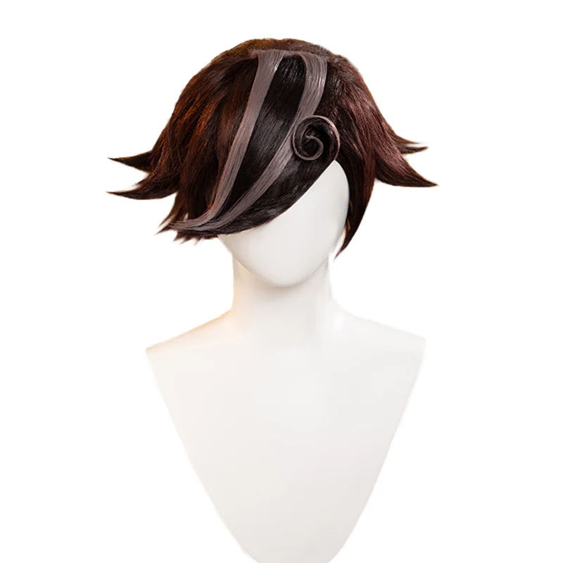 【Ready For Ship】DokiDoki Game Cookie Run: Kingdom Cosplay Espresso Cookie Wig  Espresso Short Brown - Image 5