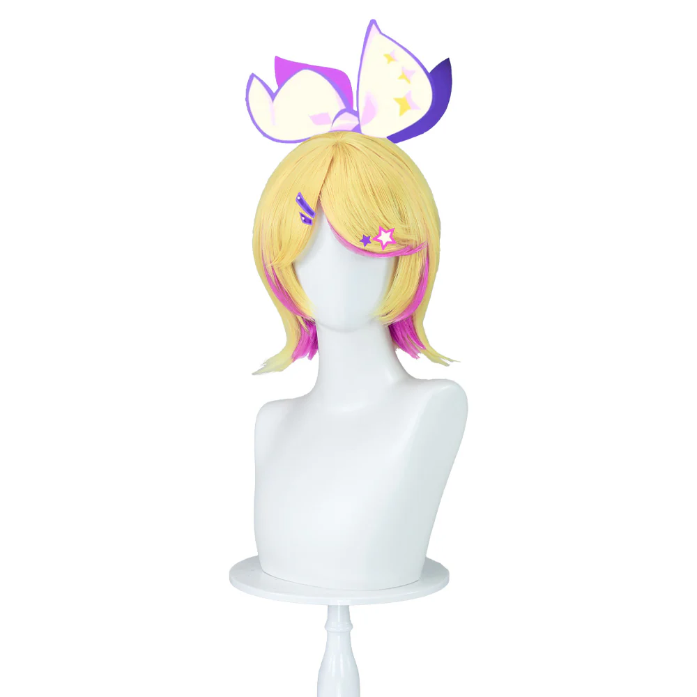 【Ready For Ship】DokiDoki Game Cosaply Wig Women Short Straight Gradient Hair - Image 2