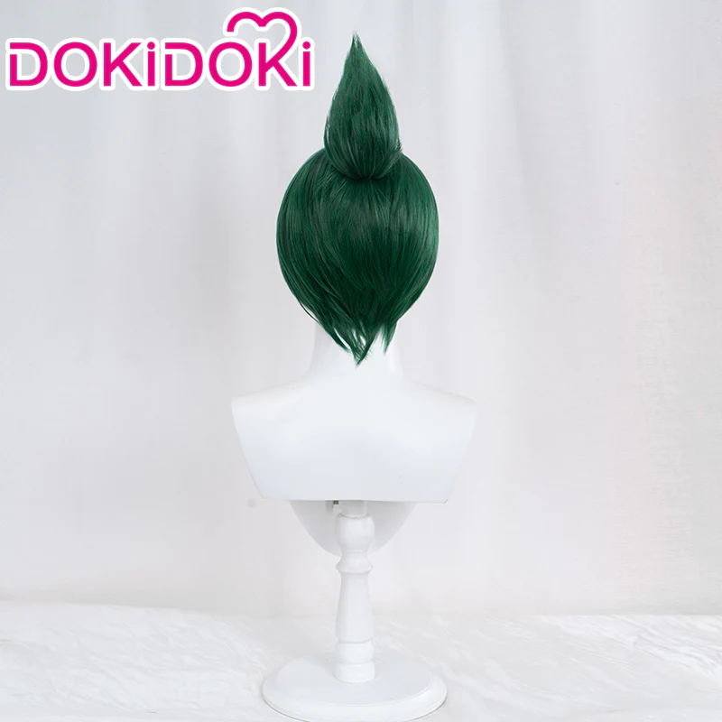 DokiDoki Game Cosplay Cosplay Wig Short Greenish Version - Image 2