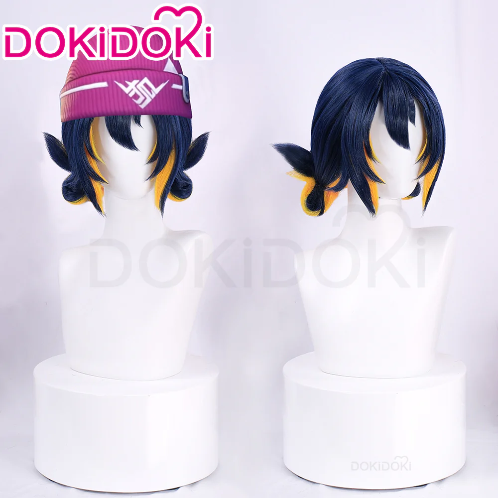 【Pink Ver Ready For Ship】DokiDoki Game Cosplay Girl Group ANTIFRAGILE Wig Short Blue Pink Yellow Hair Rainy Day - Image 2