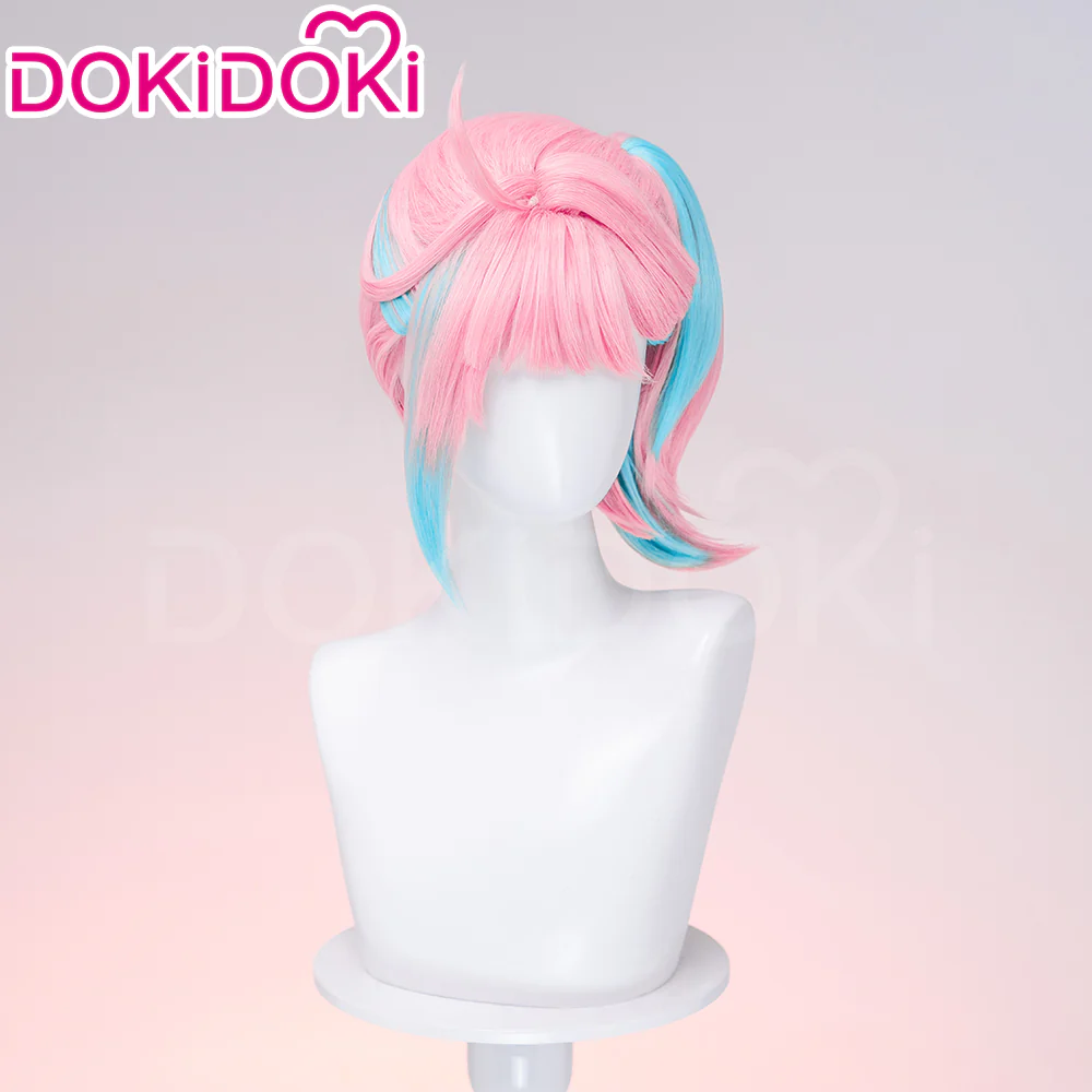 【Pink Ver Ready For Ship】DokiDoki Game Cosplay Girl Group ANTIFRAGILE Wig Short Blue Pink Yellow Hair Rainy Day - Image 9