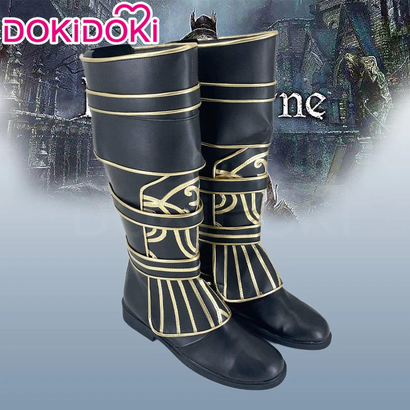 DokiDoki Game Cosplay Huntsman Black Gold Border Shoes