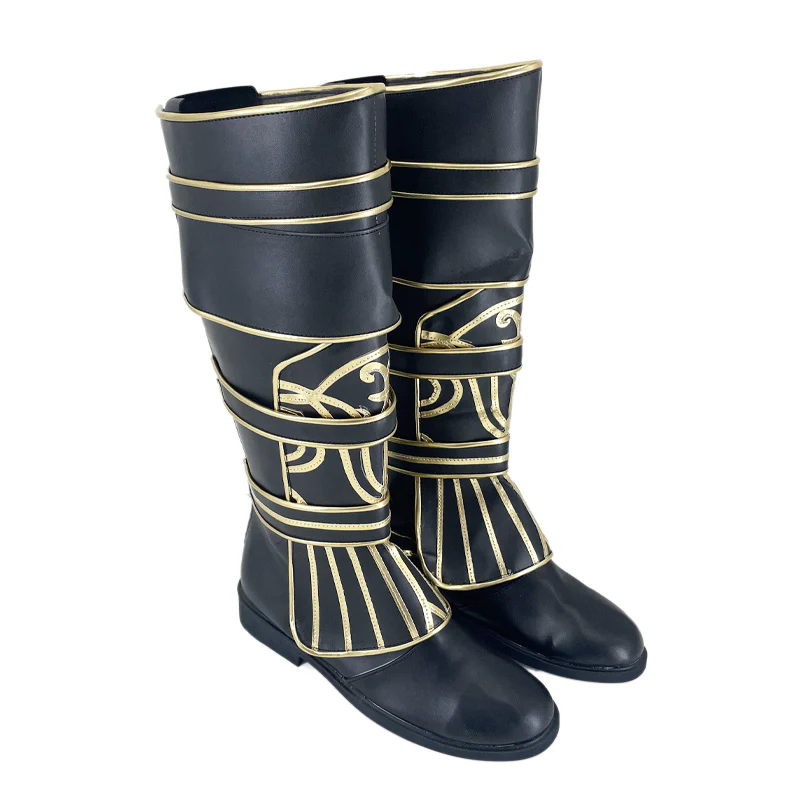 DokiDoki Game Cosplay Huntsman Black Gold Border Shoes - Image 2