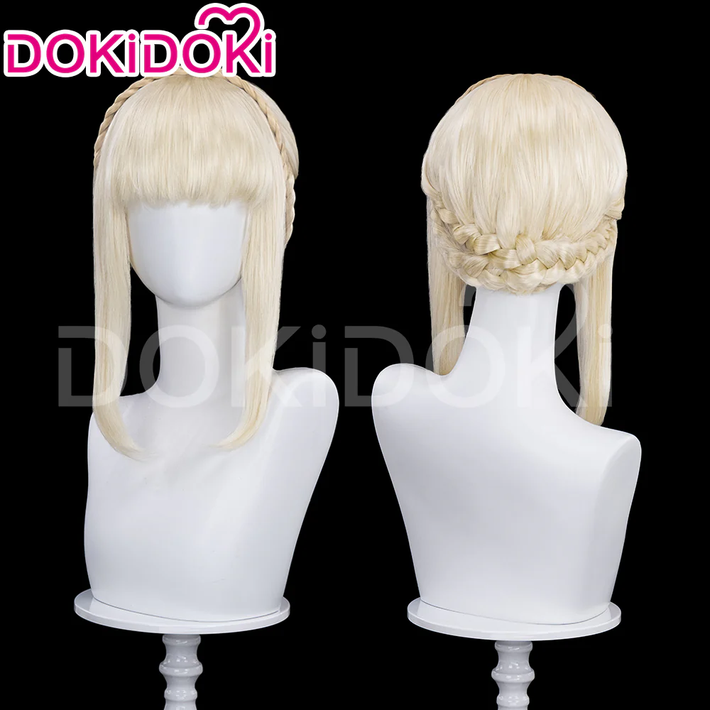 DokiDoki Game Cosplay Ledaa Wig Golden Straight Halloween