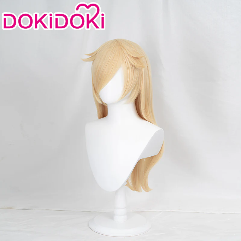 【Normal Ver Ready For Ship】【Pre Crimped】DokiDoki Game Cosplay Princess Wig Long Blonde Curly Hair - Image 3