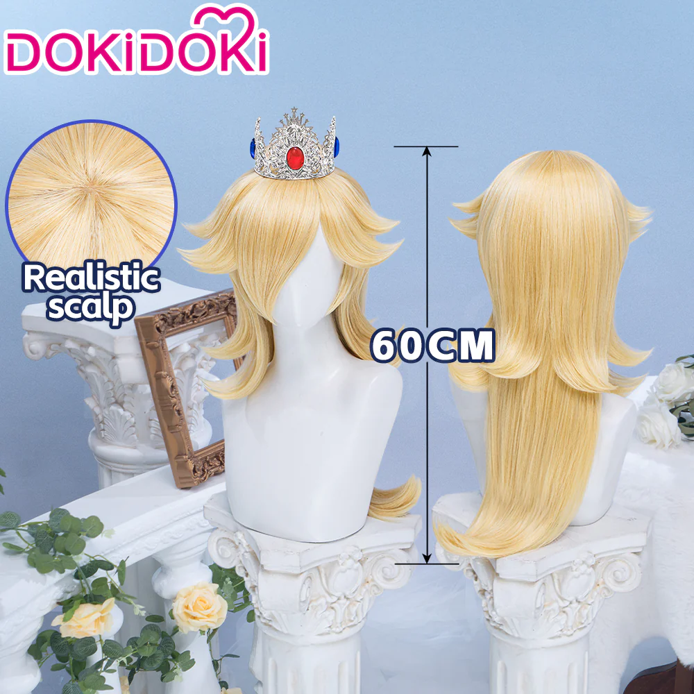 【Normal Ver Ready For Ship】【Pre Crimped】DokiDoki Game Cosplay Princess Wig Long Blonde Curly Hair - Image 7
