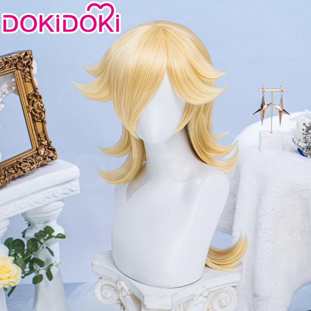 【Normal Ver Ready For Ship】【Pre Crimped】DokiDoki Game Cosplay Princess Wig Long Blonde Curly Hair - Image 8