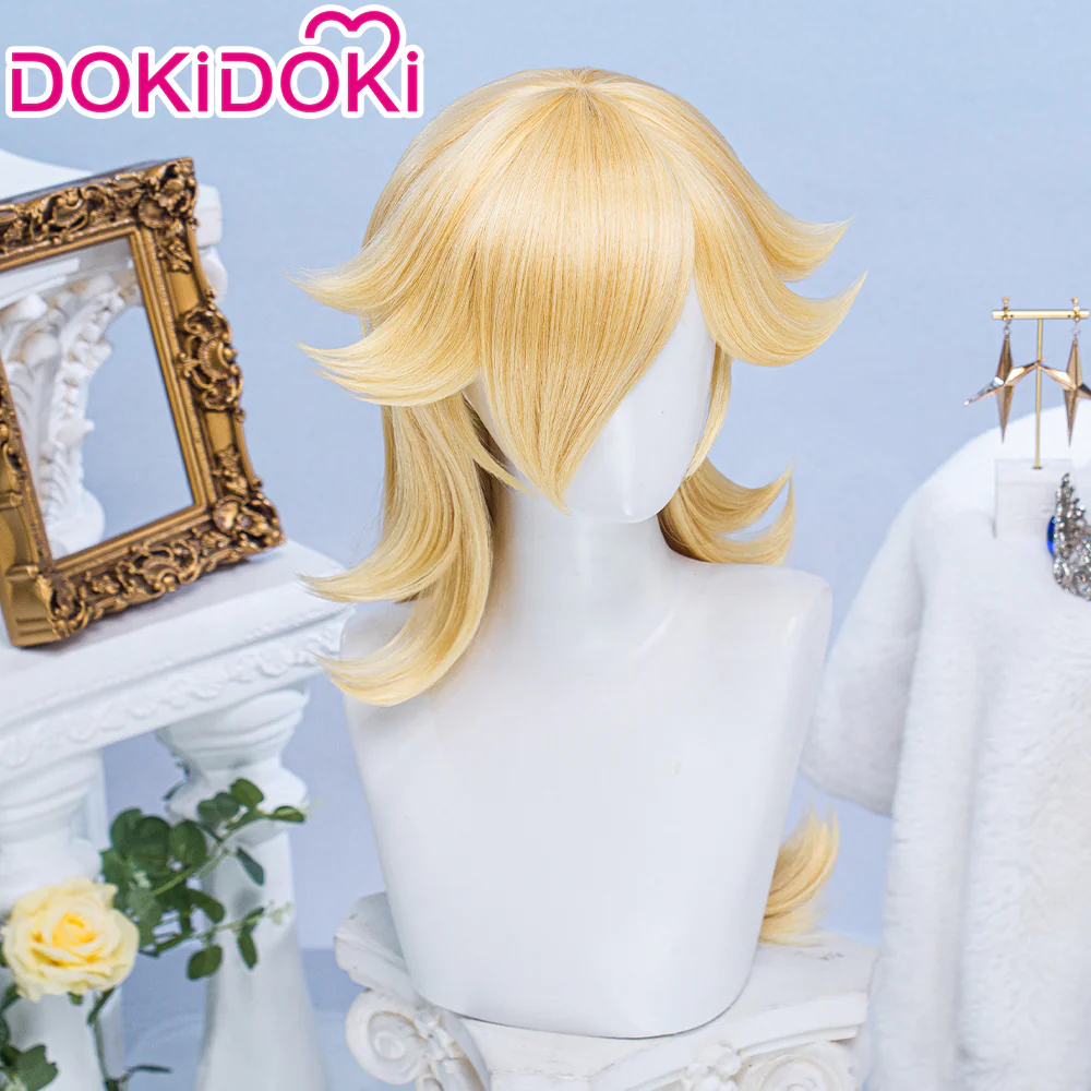 【Normal Ver Ready For Ship】【Pre Crimped】DokiDoki Game Cosplay Princess Wig Long Blonde Curly Hair - Image 9