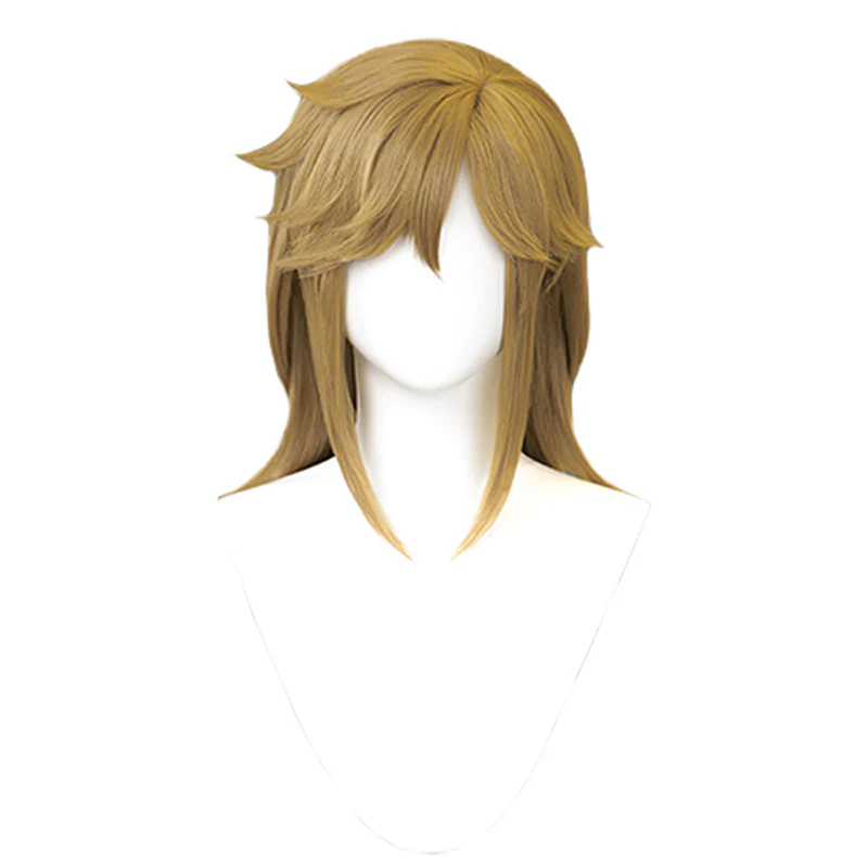 【Ready For Ship】DokiDoki Game Cosplay Wig Hair Down Gold Brown - Image 4