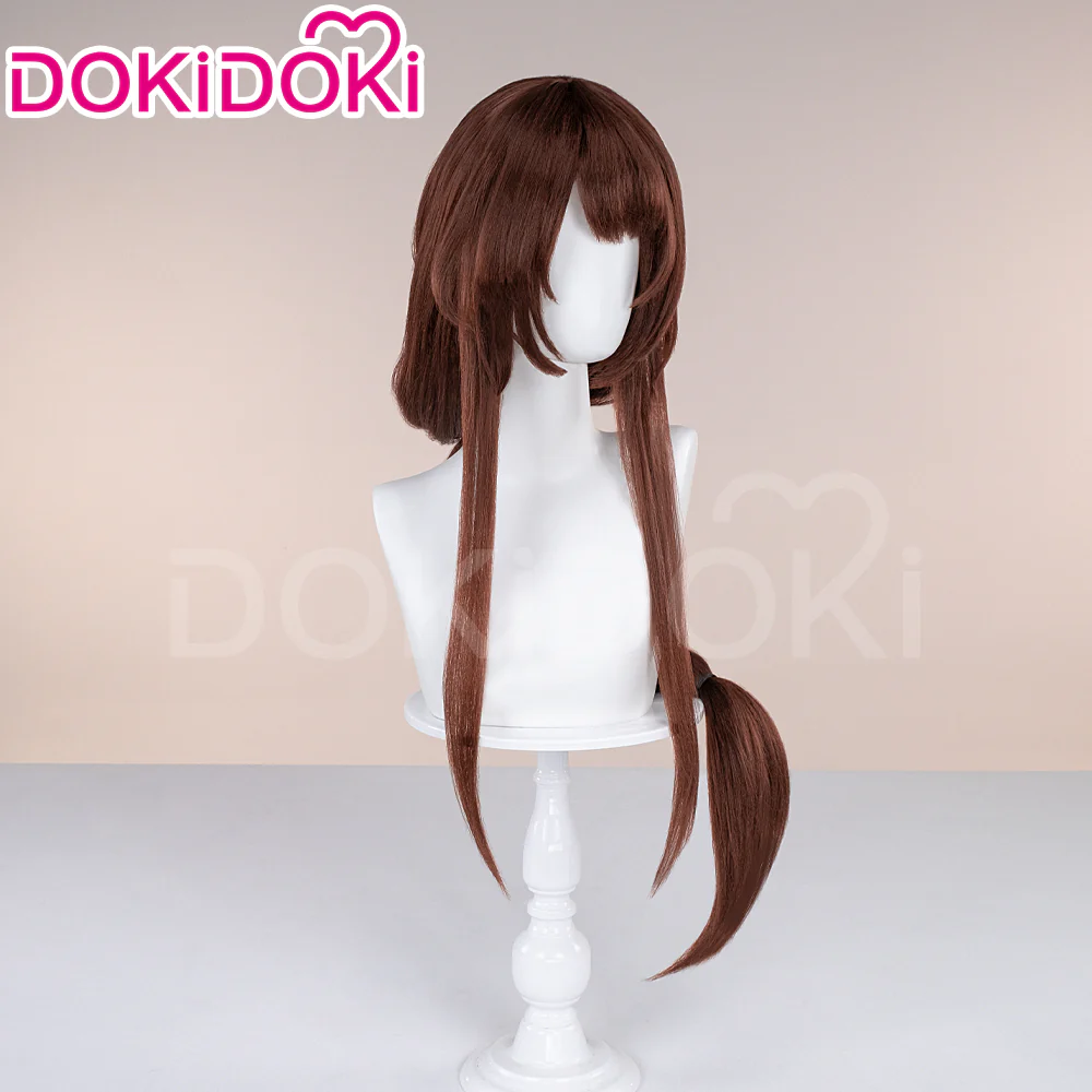 【Character Ver Ready For Ship】DokiDoki Game Cosplay Wig Long Brown Hair White - Image 4