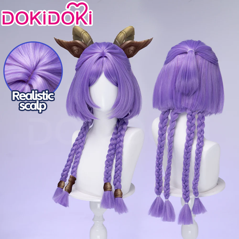 DokiDoki Game Cosplay Wig Long Purple Long braids Hair