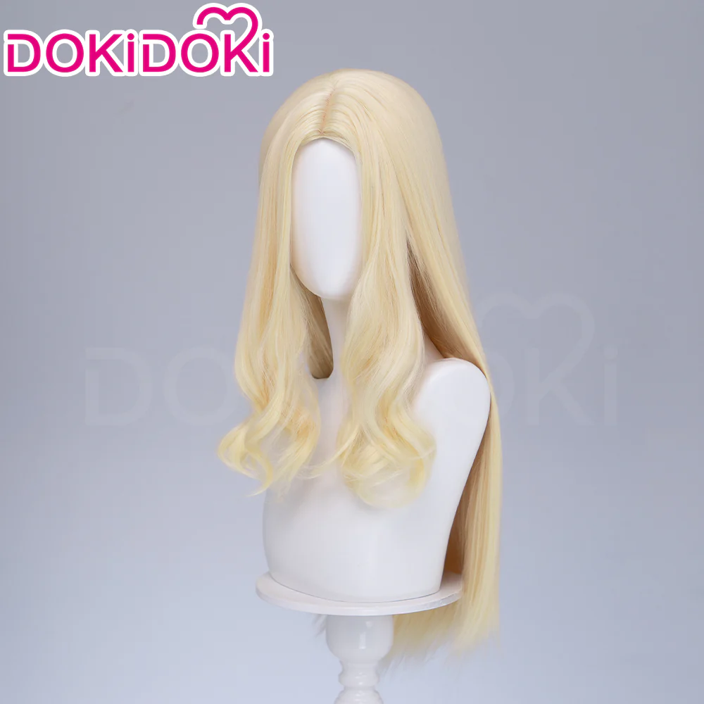 DokiDoki Game Cosplay Wig Long Straight Blonde Hair - Image 2