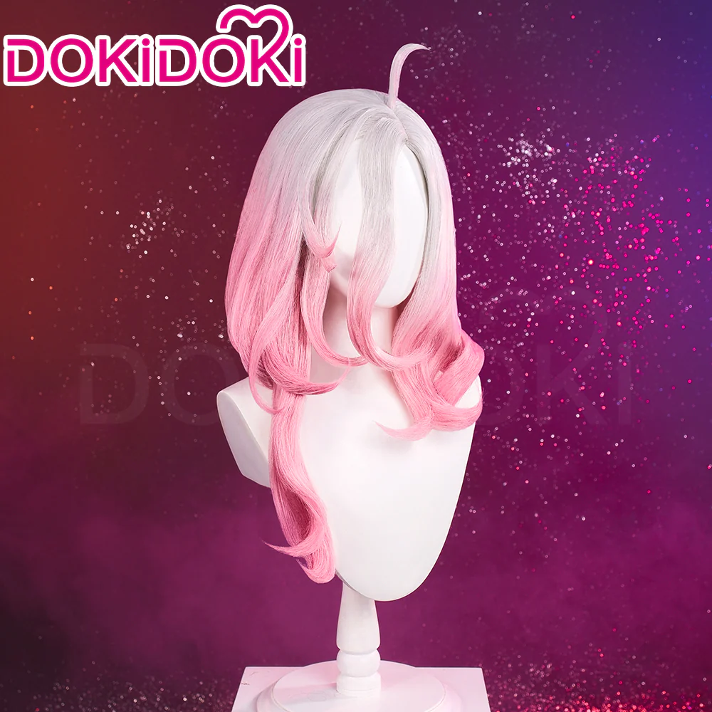 【Ready For Ship】DokiDoki Game Cosplay Wig Long White Pink Hair - Image 6
