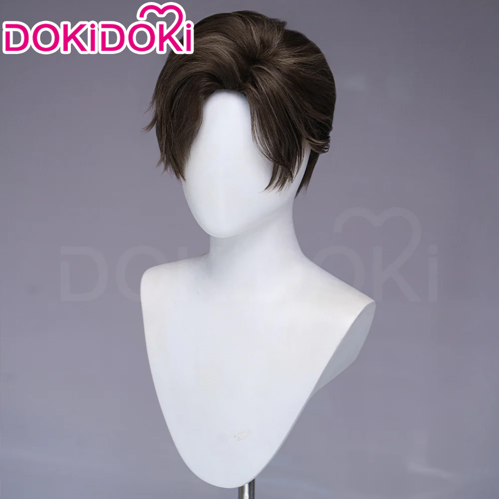 【Ready For Ship】【Small Area Front Lace】DokiDoki Game Cosplay Wig Short Dark Brown Hair - Image 3