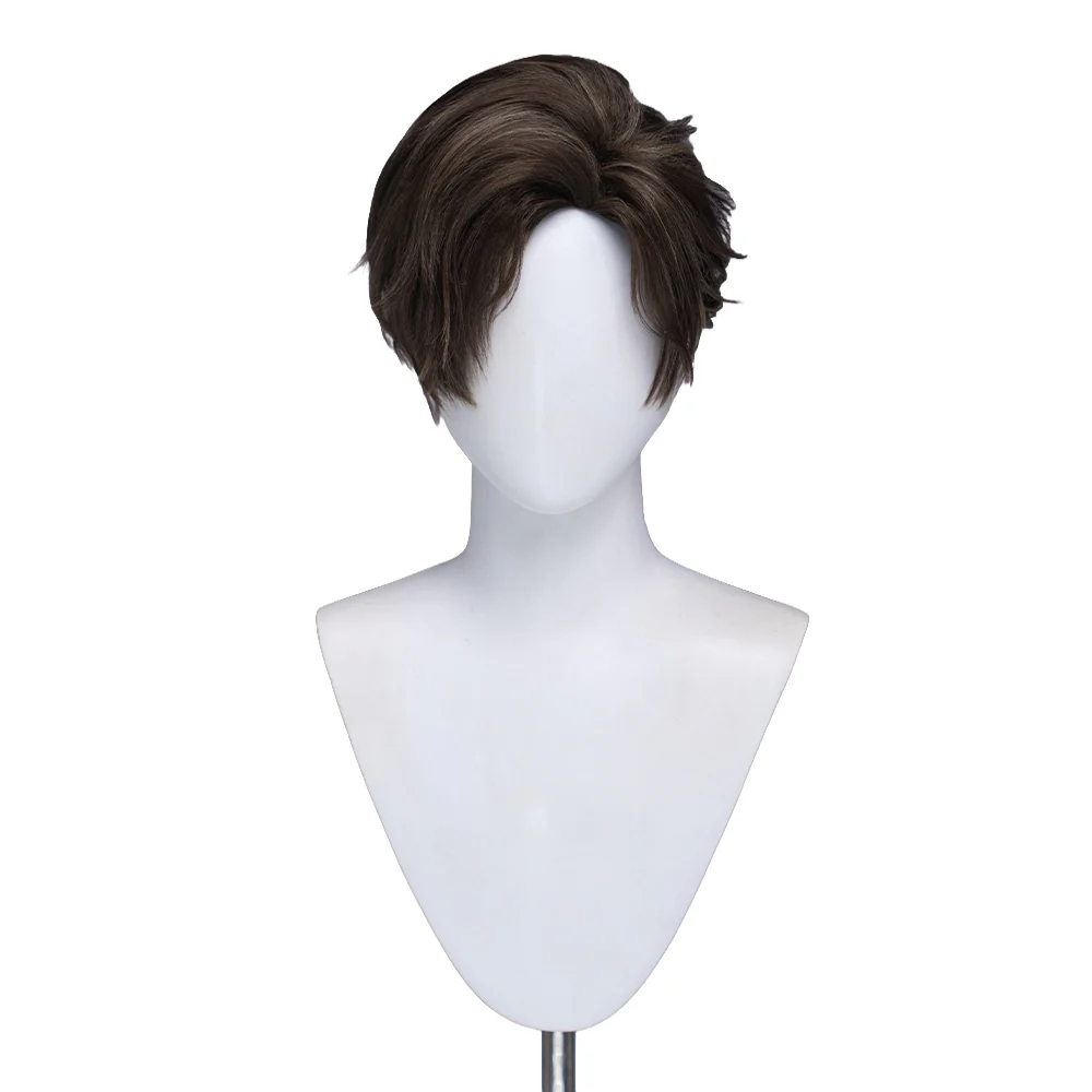 【Ready For Ship】【Small Area Front Lace】DokiDoki Game Cosplay Wig Short Dark Brown Hair - Image 6