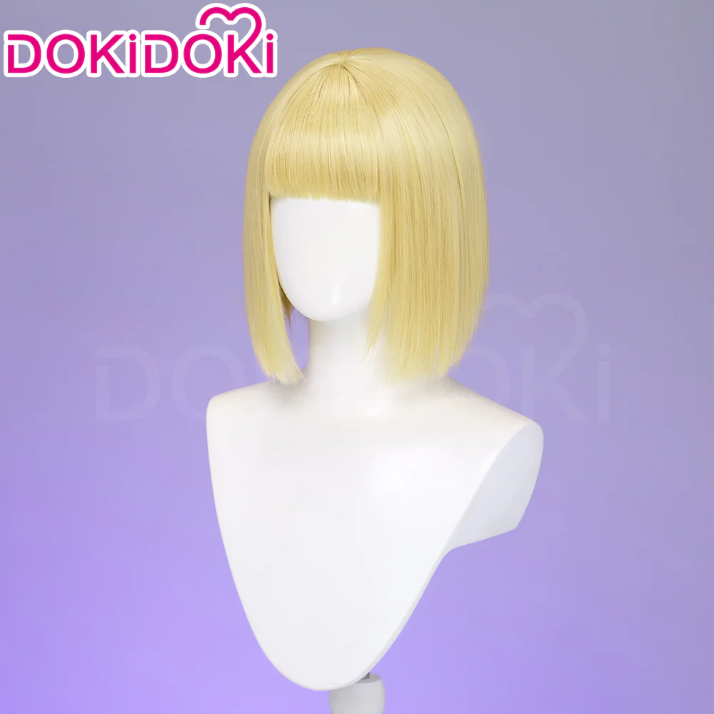 DokiDoki Game Cosplay Wig Short Straight Blonde Hair Hunter - Image 2