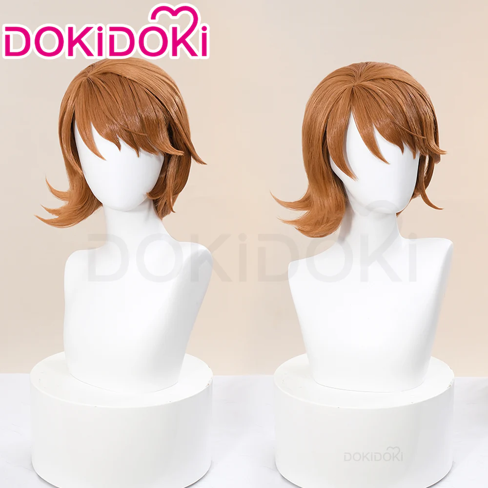 【Ready For Ship】DokiDoki Game Cosplay Wig Short Straight Brown Hair