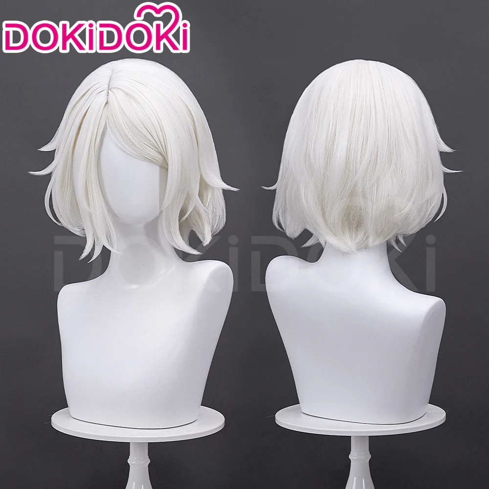 DokiDoki Game Cosplay Wig White Short Hair Wig