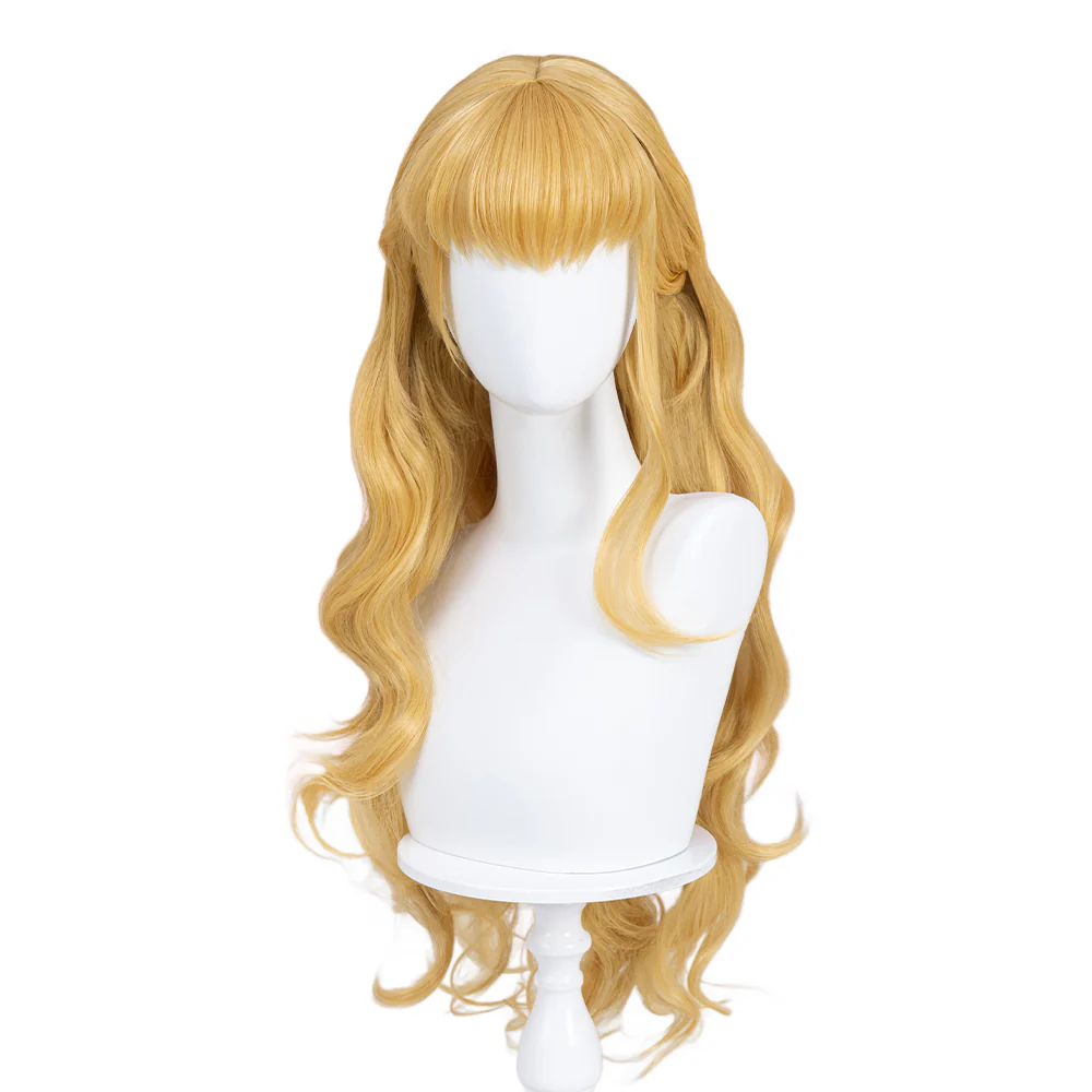 【Default Ver Ready For Ship】Dokidoki Game Cosplay Wig Long Curly Blonde Yellow Wig - Image 6