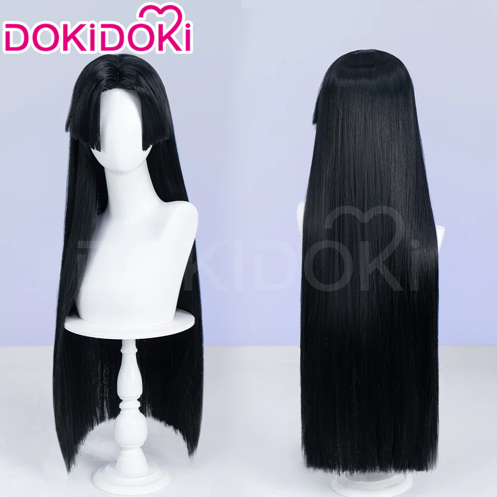 【Ready For Ship】DokiDoki Game Cosplay Woman Wig Long Straight Black Purple Vengeance Skin Blood Kariudo Daring Daifuku - Image 2