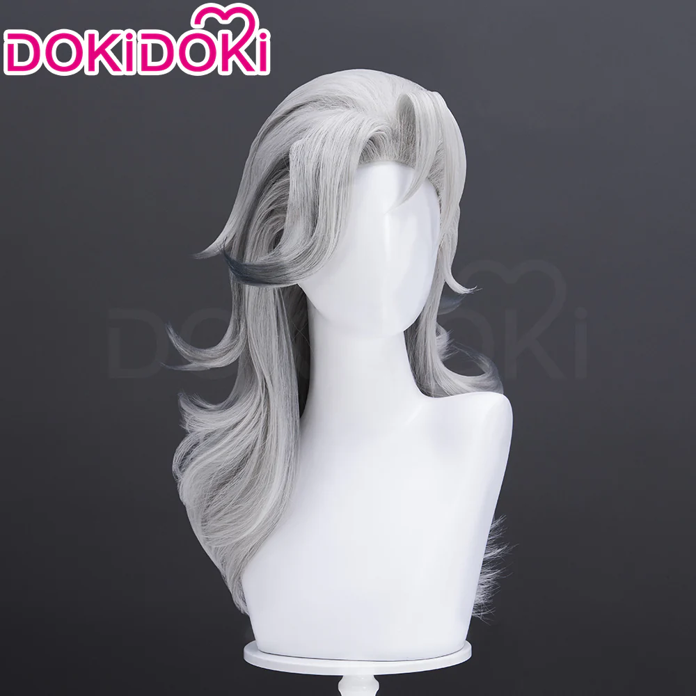 【Yellow Ver. Ready For Ship】Dokidoki Game Cosplay Woman Wig Mid-length Yellow Silver Hair Malice Skin - Image 8