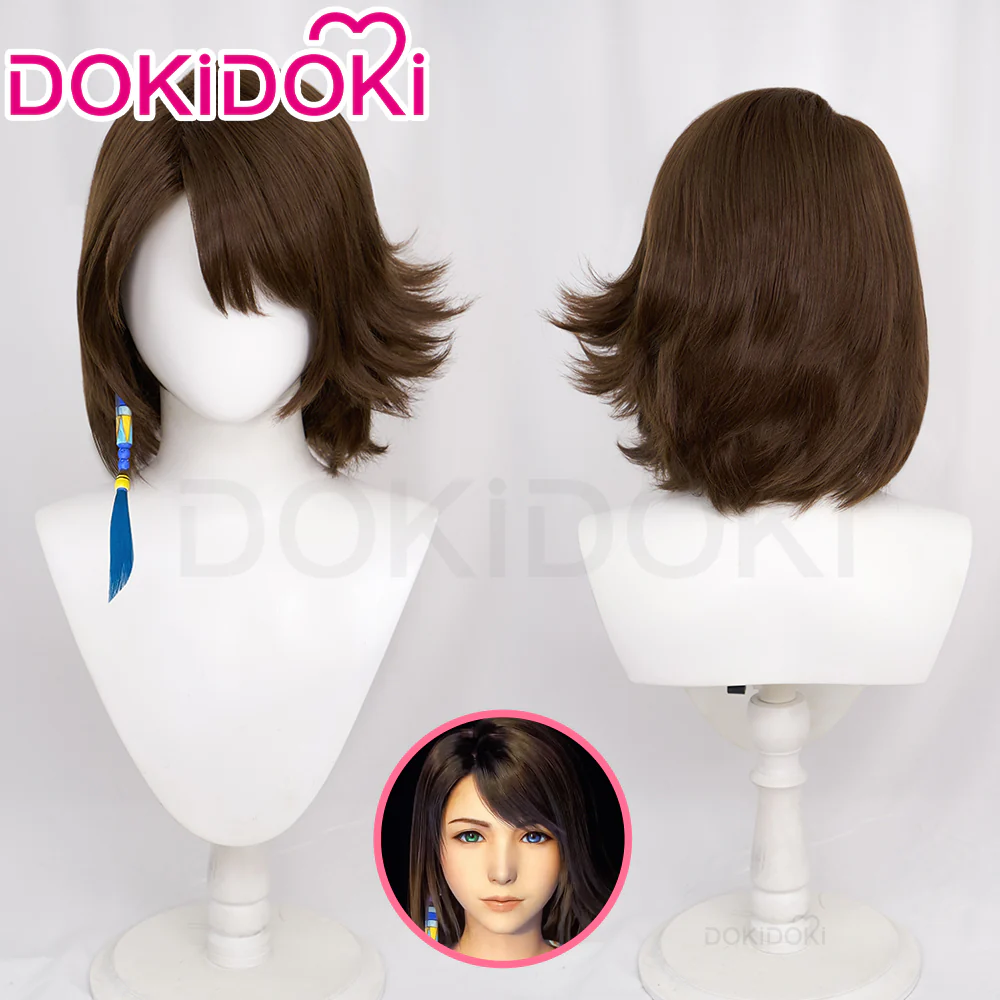 【Ready For Ship】DokiDoki Game Cosplay Yunna Wig Short Straight Brown