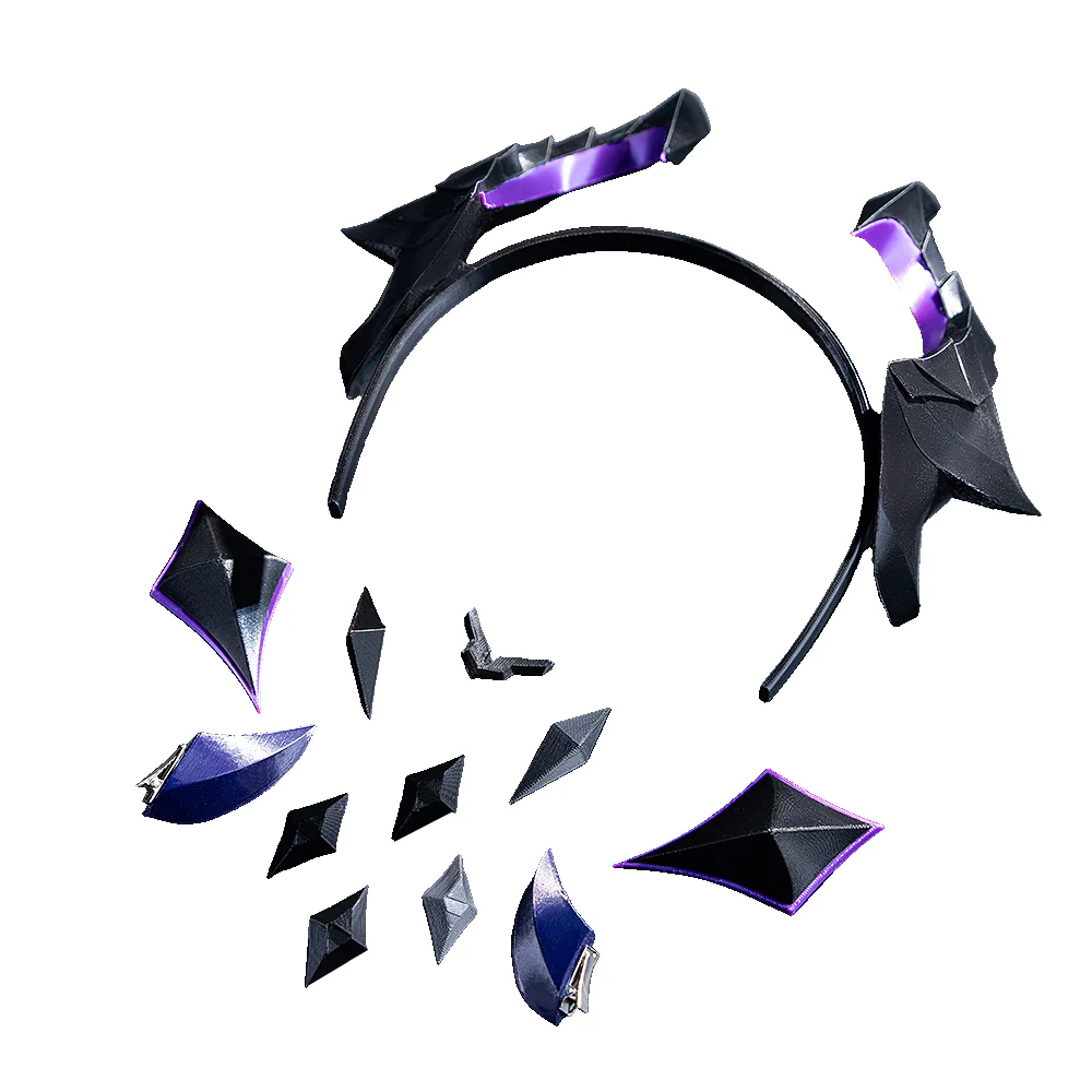 【Ready For Ship】DokiDoki Game Genshin Impact Cosplay Durin Purple Wig Song of the Welkin Moon / Head Accessory - Image 16