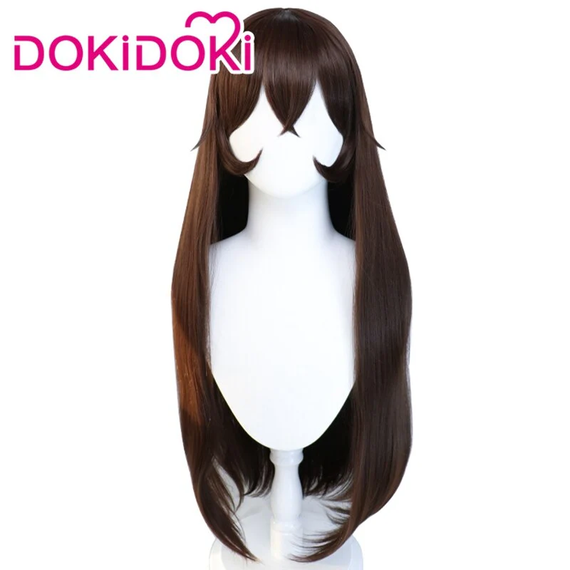 【Ready For Ship】DokiDoki Game Genshin Impact Cosplay Amber Wig Long Straight Brown - Image 2