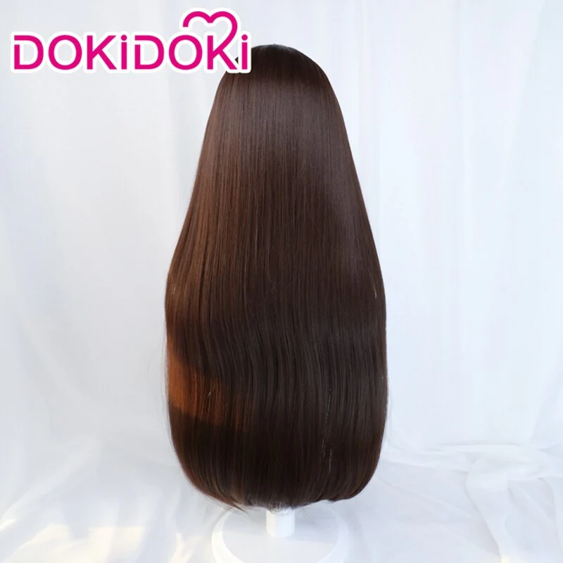 【Ready For Ship】DokiDoki Game Genshin Impact Cosplay Amber Wig Long Straight Brown - Image 3