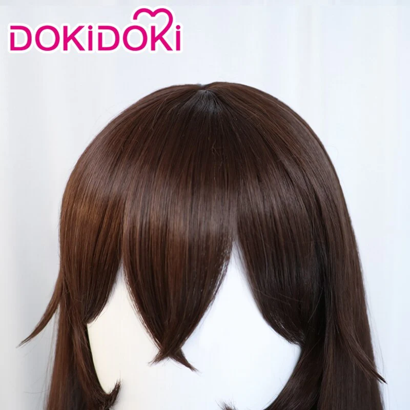 【Ready For Ship】DokiDoki Game Genshin Impact Cosplay Amber Wig Long Straight Brown - Image 4
