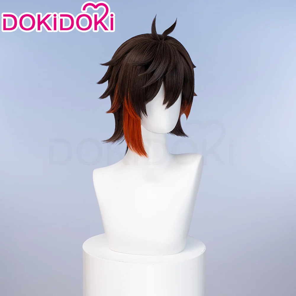 DokiDoki Game Genshin Impact Cosplay Zhongli Wig Zhong Li Gradient Long Wig - Image 3