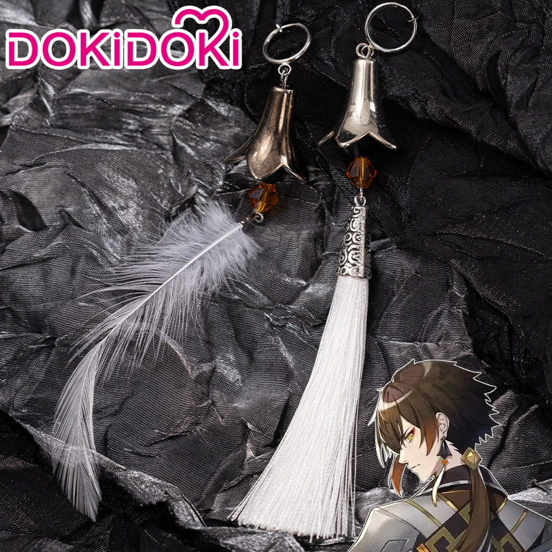 【Partially Ready For Ship】DokiDoki Game Genshin Impact Cosplay Halloween Zhongli Cosplay Earrings Zhong Li