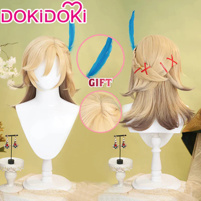 【Ready For Ship】DokiDoki Game Genshin Impact Cosplay Kaveh Cosplay Short Blonde Wig / Headgear