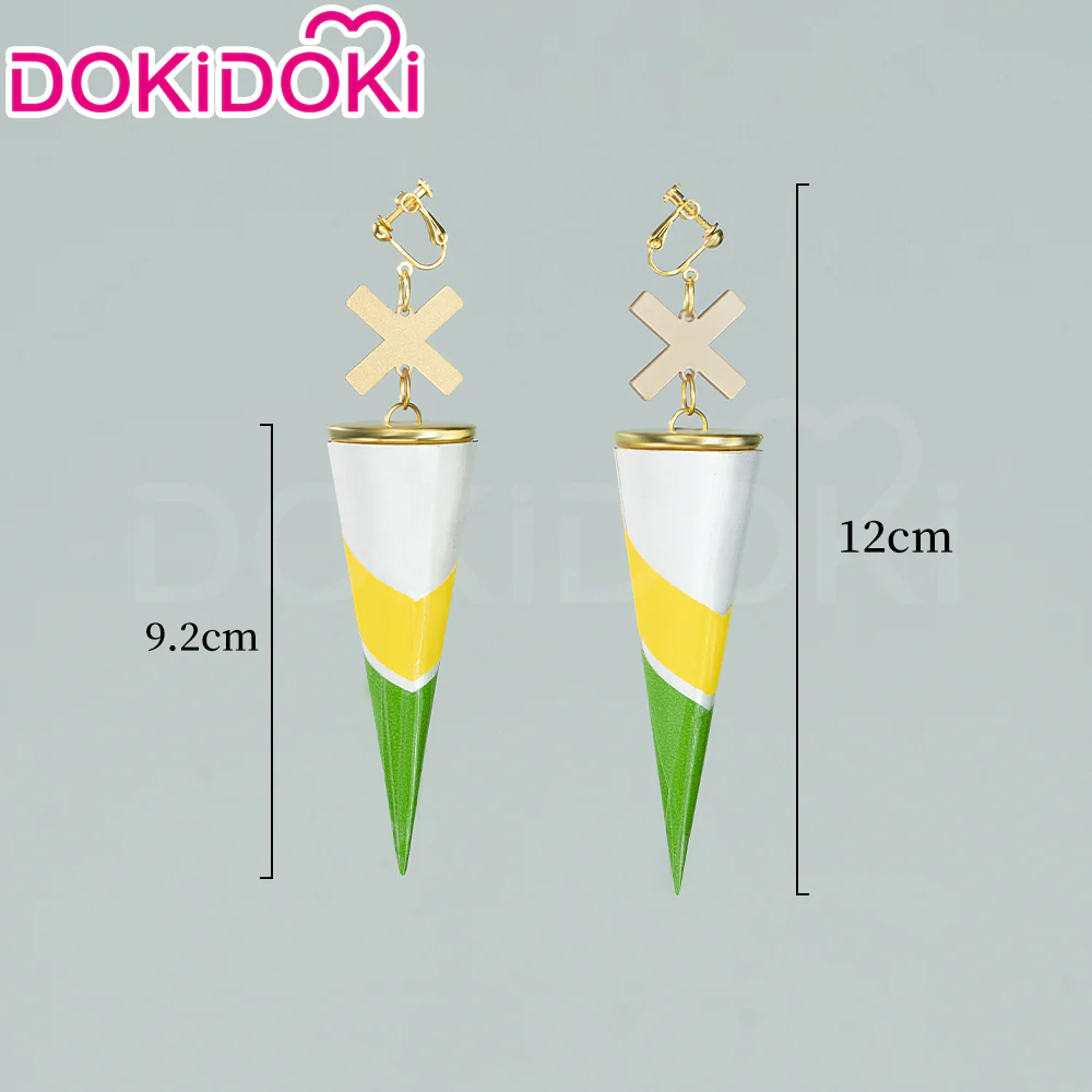 【Ready For Ship】DokiDoki Game Genshin Impact Cosplay Kinich Wig Short Black Green / Yellow Highlights Hair / Tattoo Sticker / Ear Clip / Head Accessories / Weft Natlan - Image 11