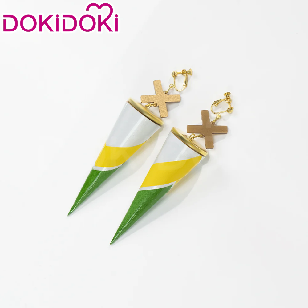 【Ready For Ship】DokiDoki Game Genshin Impact Cosplay Kinich Wig Short Black Green / Yellow Highlights Hair / Tattoo Sticker / Ear Clip / Head Accessories / Weft Natlan - Image 13