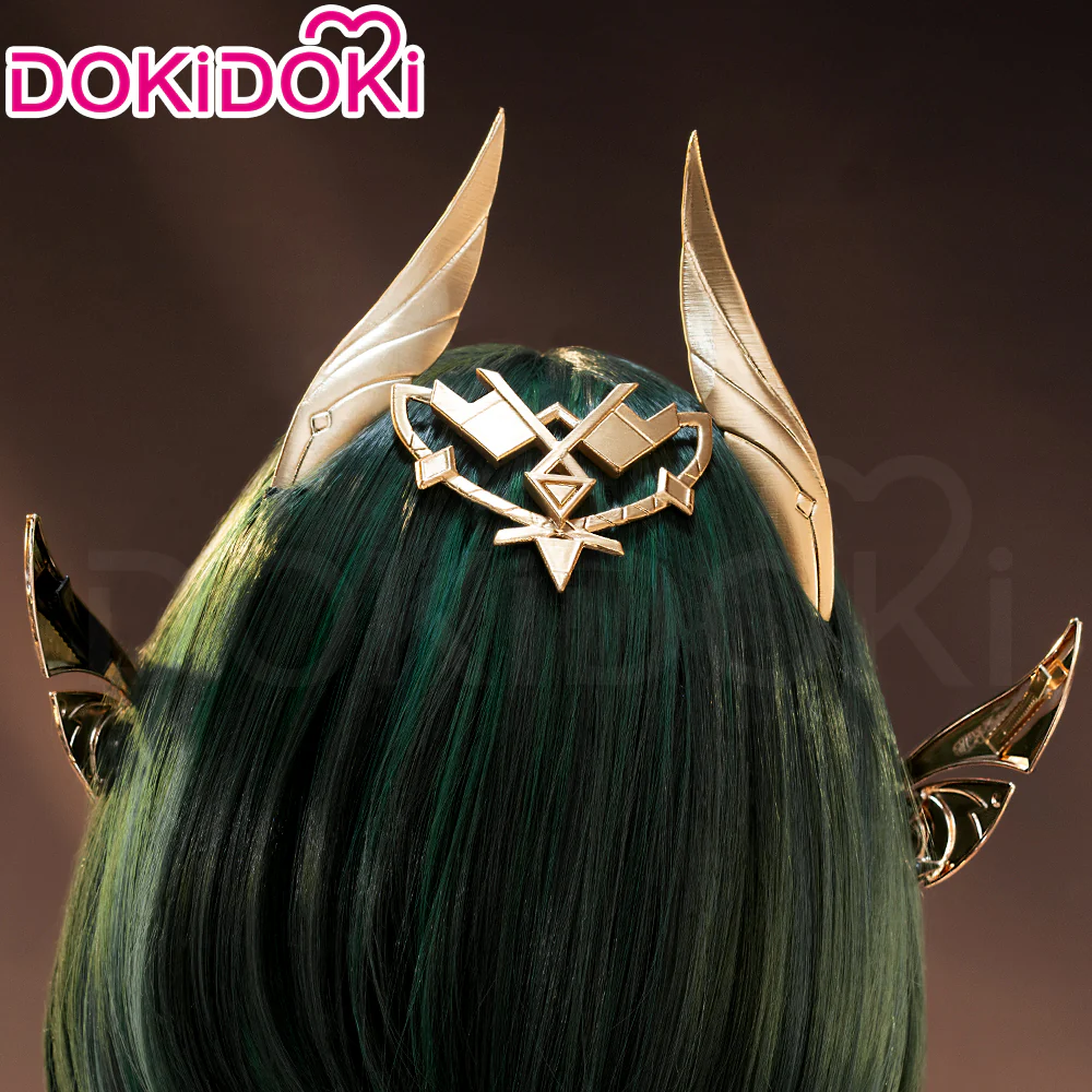 【Wig Ready For Ship】DokiDoki Game Genshin Impact Cosplay Nefer Wig / Head Accessory Short Green Highlight Hair Song of the Welkin Moon - Image 12