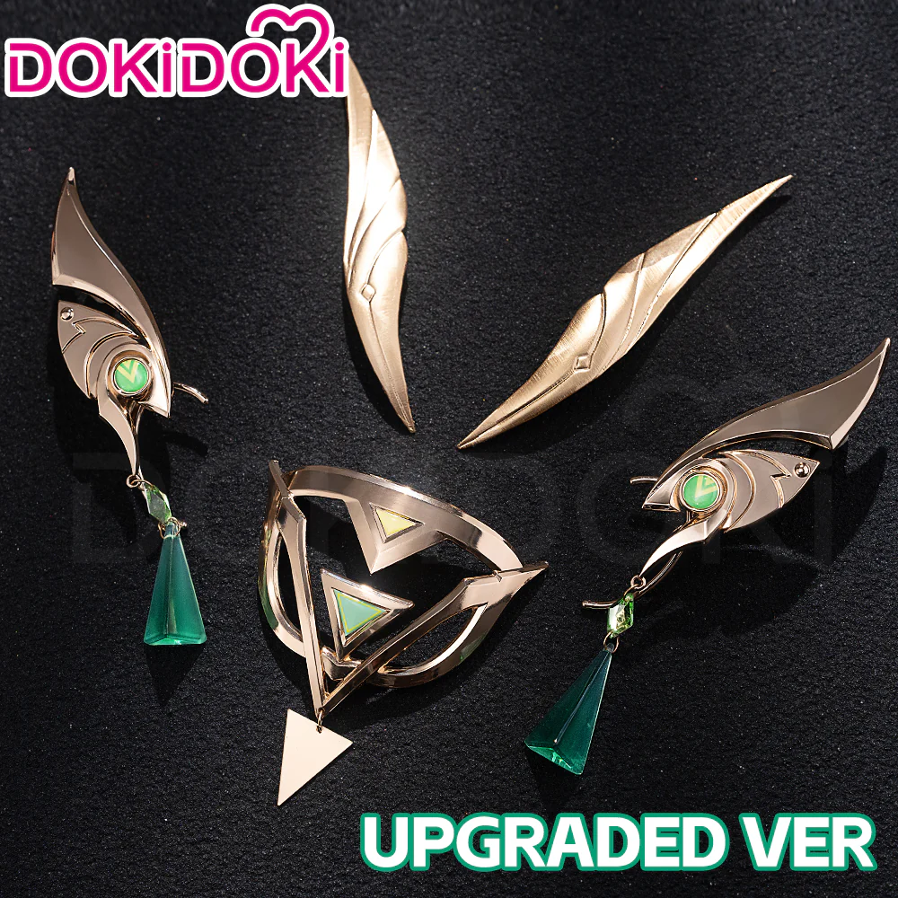 【Wig Ready For Ship】DokiDoki Game Genshin Impact Cosplay Nefer Wig / Head Accessory Short Green Highlight Hair Song of the Welkin Moon - Image 13