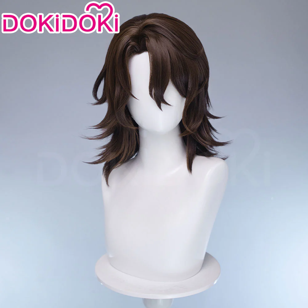 【Partial Ready For Ship】DokiDoki Game Genshin Impact Cosplay Rerir Wig Long Curly White / Dark Hair Racher of Solnari - Image 9