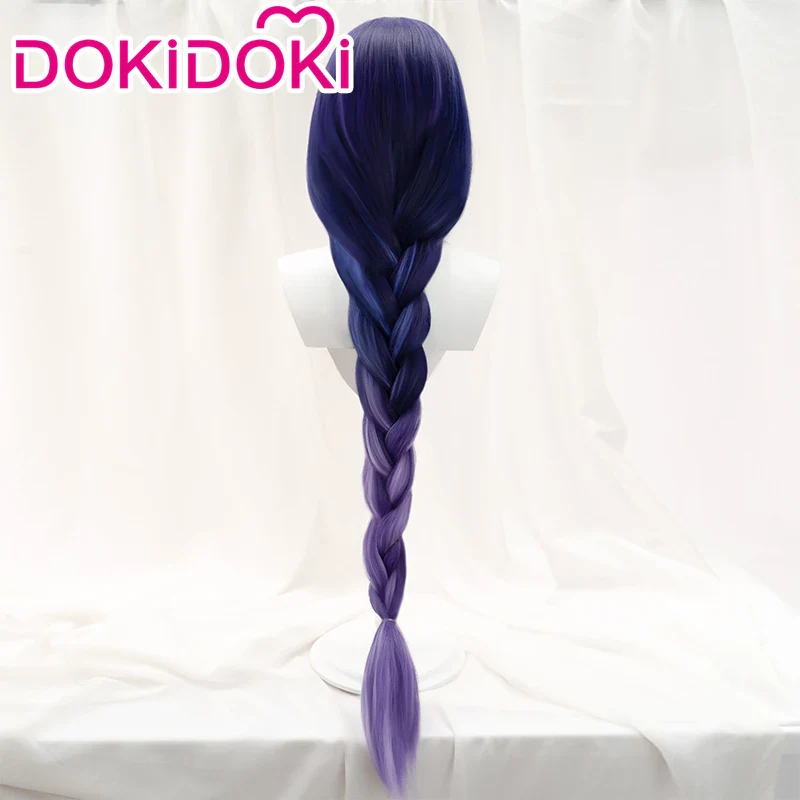 【Gradient Ver】DokiDoki Game Genshin Impact Cosplay Version Raiden Shogun Baal Wig DyedLong Purple - Image 3