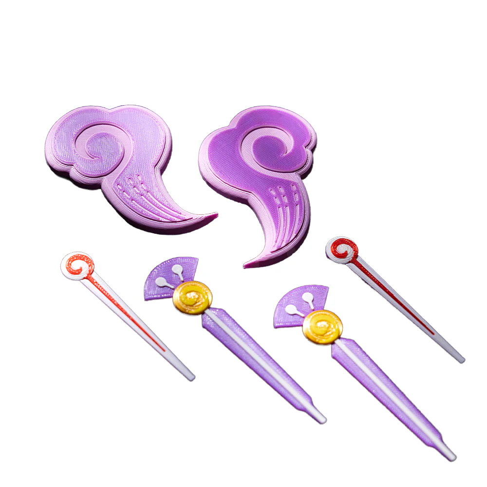 【Ready For Ship】DokiDoki Game Genshin Impact Cosplay Yumemizuki Mizuki Wig / Headwear / Ears Long Curly Blue Hair - Image 8