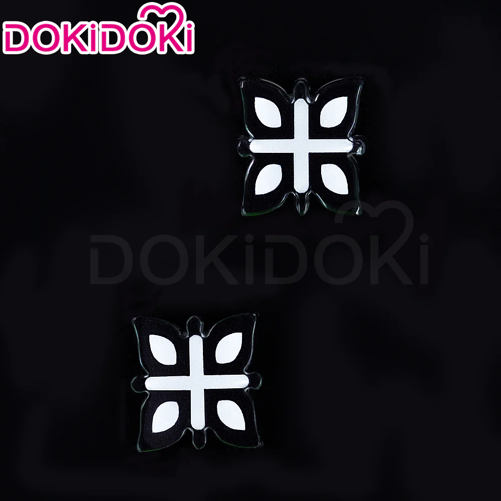 【Partially Ready For Ship】DokiDoki Game Genshin Impact Fontaine  Fatui Harbinger Cosplay The Knave Arlecchino Wig Long Straight White Red Gradient Hair / Ear Clip / Wefts / Childhood Ver. / Youth Ver. / Boss Ver. - Image 21