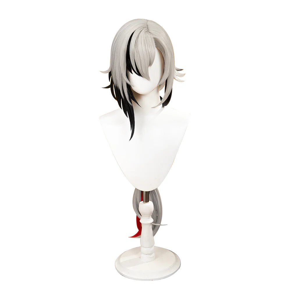 【Partially Ready For Ship】DokiDoki Game Genshin Impact Fontaine  Fatui Harbinger Cosplay The Knave Arlecchino Wig Long Straight White Red Gradient Hair / Ear Clip / Wefts / Childhood Ver. / Youth Ver. / Boss Ver. - Image 8