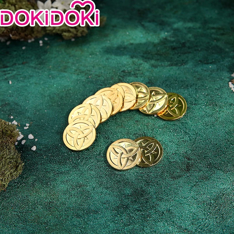 DokiDoki Game Genshin Impact Props Cosplay Mora Gold Coin Metal Zhongli / Childe Cosplay Accessories - Image 3