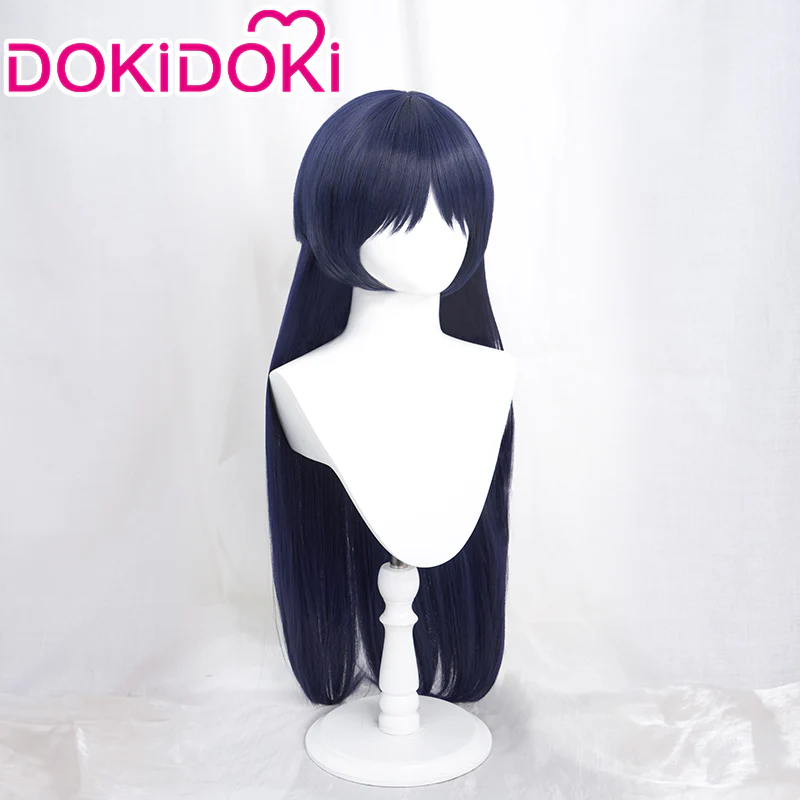 DokiDoki Game Genshin Impact Scaramouche Cosplay Wig Long Blue - Image 3