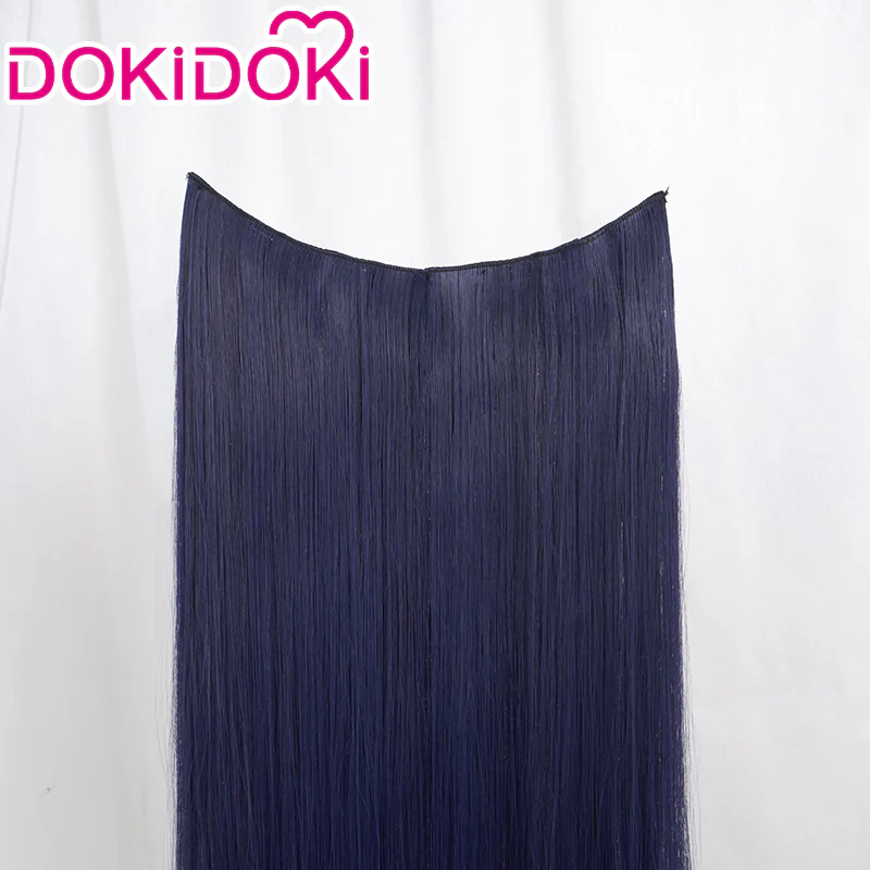 DokiDoki Game Genshin Impact Scaramouche Cosplay Wig Long Blue - Image 4