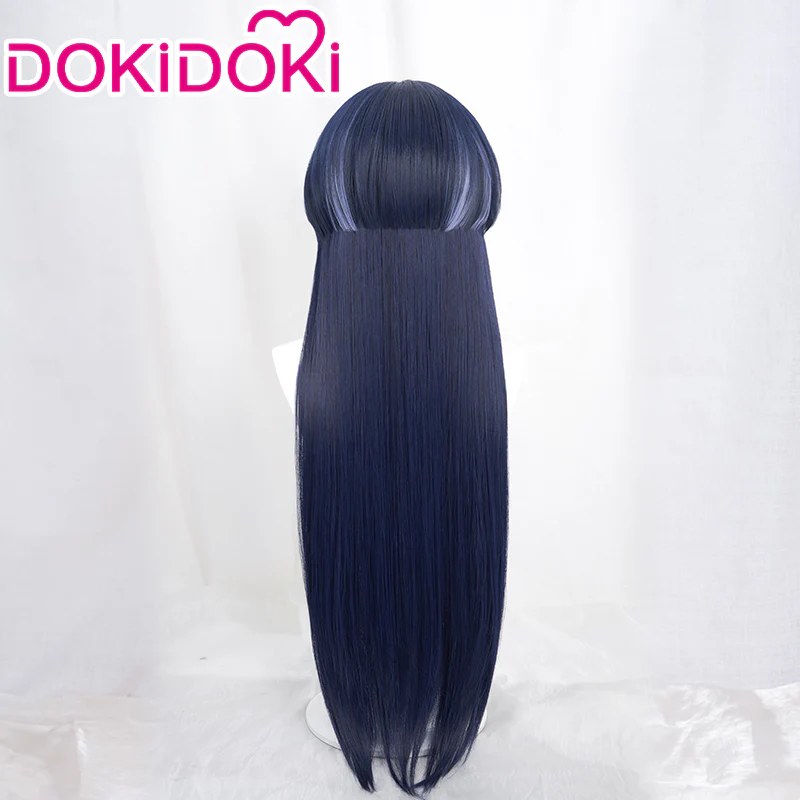 DokiDoki Game Genshin Impact Scaramouche Cosplay Wig Long Blue - Image 6