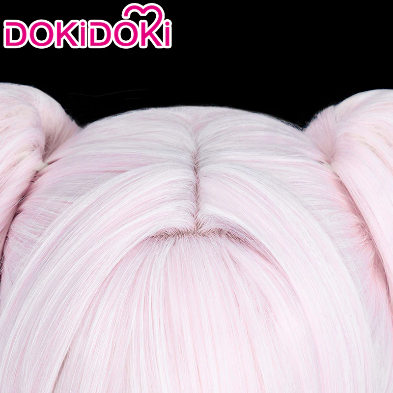 【Ready For Ship】DokiDoki Game Cosplay Wig Long Curly Pink Hair Twin Tails - Image 4