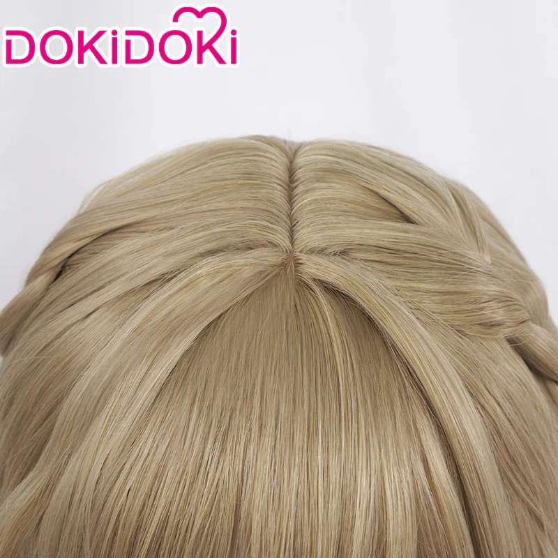 【Ready For Ship】DokiDoki Game Honkai: Star Rail Cosplay Qing Que Wig Long Straight Flaxen Hair / Hair Accessories Qingque - Image 4