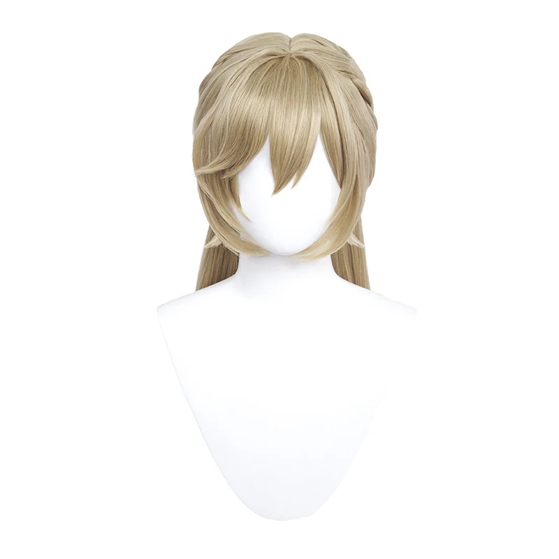 【Ready For Ship】DokiDoki Game Honkai: Star Rail Cosplay Qing Que Wig Long Straight Flaxen Hair / Hair Accessories Qingque - Image 5